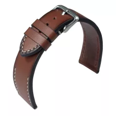 EULIT Woodstock bőr óraszíj, aranybarna 20mm