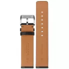 STAILER Premium Bold bőr óraszíj, fekete 24/24 L