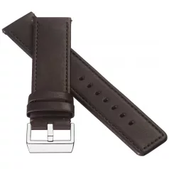 STAILER Premium Bold bőr óraszíj, sötétbarna 22/22 L