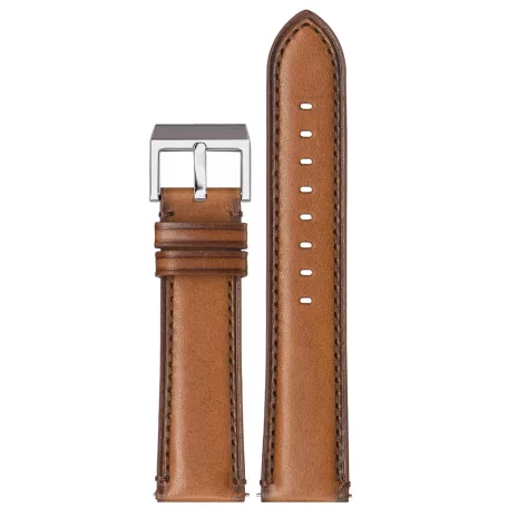 STAILER Premium Vintage bőr óraszíj, barna 20/18 L