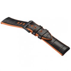   STAILER Premium Max Endurance Sport bőr óraszíj, fekete 20/18 L