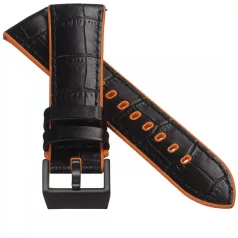   STAILER Premium Max Endurance Sport bőr óraszíj, fekete 20/18 L