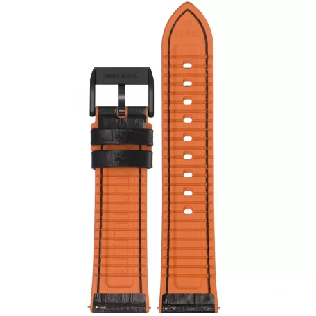 STAILER Premium Max Endurance Sport bőr óraszíj, fekete 20/18 L