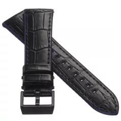  STAILER Premium Max Endurance Sport bőr óraszíj, fekete 20/18 L