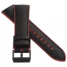 STAILER Premium Max Endurance Sport bőr óraszíj, fekete 20/18 L