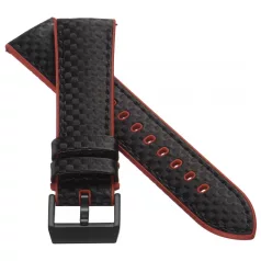   STAILER Premium Max Endurance Sport bőr óraszíj, fekete 20/18 L