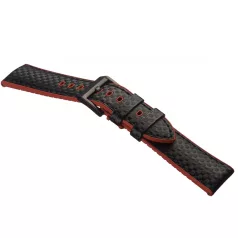  STAILER Premium Max Endurance Sport bőr óraszíj, fekete 22/20 L