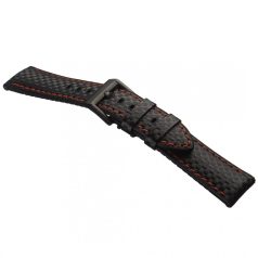   STAILER Premium Max Endurance Sport bőr óraszíj, fekete 20/18 L