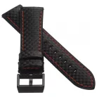 STAILER Premium Max Endurance Sport bőr óraszíj, fekete 20/18 L