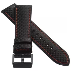   STAILER Premium Max Endurance Sport bőr óraszíj, fekete 20/18 L