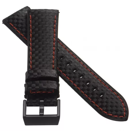 STAILER Premium Max Endurance Sport bőr óraszíj, fekete 20/18 L