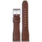 STAILER Premium Aviator bőr óraszíj, sötétbarna 20/18 L