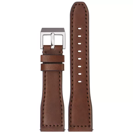 STAILER Premium Aviator bőr óraszíj, sötétbarna 20/18 L