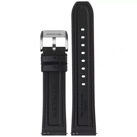 STAILER Premium Max Endurance DANI bőr óraszíj, fekete 18/16 L