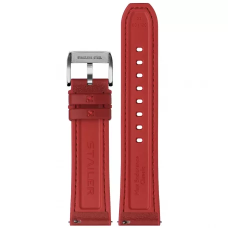 STAILER Premium Max Endurance DANI bőr óraszíj, piros 18/16 L