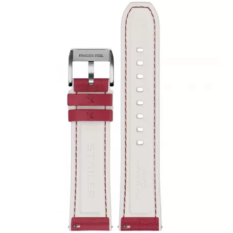 STAILER Premium Max Endurance DANI bőr óraszíj, piros 18/16 L
