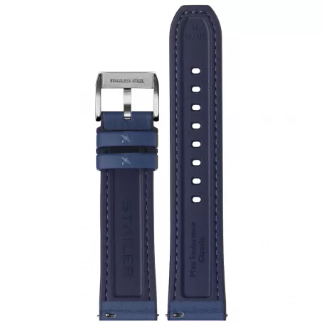 STAILER Premium Max Endurance DANI bőr óraszíj, sötétkék 18/16 L