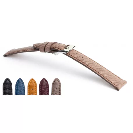 Campagnolo Saffiano borjúbőr óraszíj, szürke, 20/16mm