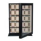 FEKETE FA ÓRATARTÓ VITRIN 20 ÓRÁNAK