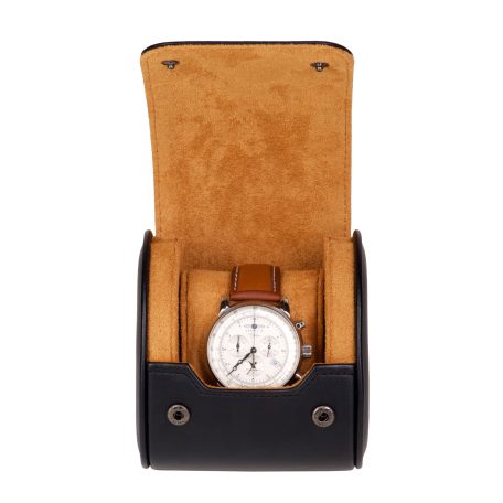 HENGERES UTAZÓ ÓRATARTÓ DOBOZ 1 ÓRÁNAK, FEKETE