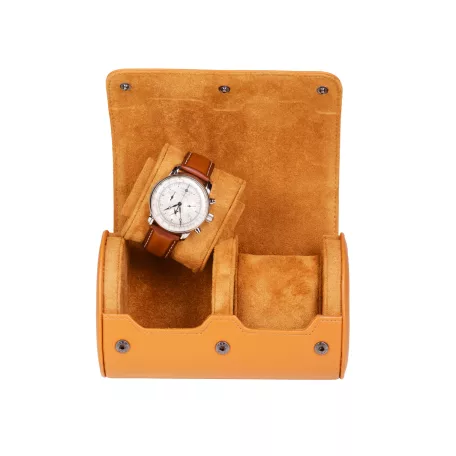 HENGERES UTAZÓ ÓRATARTÓ DOBOZ 2 ÓRÁNAK, BARNA