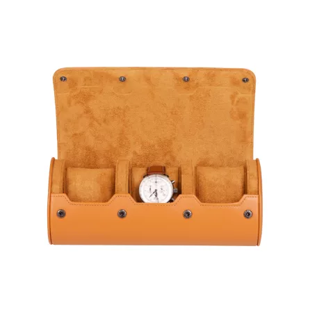 HENGERES UTAZÓ ÓRATARTÓ DOBOZ 3 ÓRÁNAK, BARNA