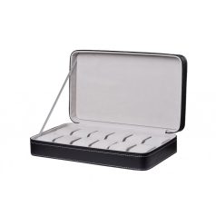 CIPZÁROS ÓRATARTÓ DOBOZ 12 ÓRÁNAK, FEKETE