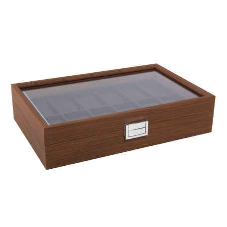 BARNA FA ÓRATARTÓ DOBOZ 12 ÓRÁNAK