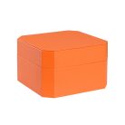 TEXTILBŐR ÓRATARTÓ DOBOZ, ÓRADOBOZ 1 ÓRÁNAK, NARANCS