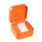 TEXTILBŐR ÓRATARTÓ DOBOZ, ÓRADOBOZ 1 ÓRÁNAK, NARANCS