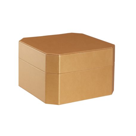 TEXTILBŐR ÓRATARTÓ DOBOZ, ÓRADOBOZ 1 ÓRÁNAK, ARANY