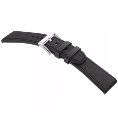 STAILER Premium Rubber kaucsuk óraszíj, fekete 20/18 L