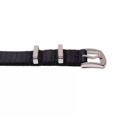 Edelwolle prémium Nato óraszíj, fekete, 20mm