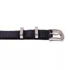 Edelwolle prémium Nato óraszíj, fekete, 22mm