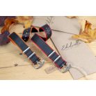 Edelwolle prémium Nato óraszíj, fekete/piros, 20mm