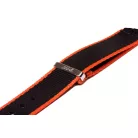 Edelwolle prémium Nato óraszíj, fekete/narancs, 20mm