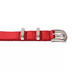 Edelwolle prémium Nato óraszíj, piros, 20mm