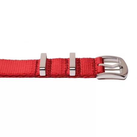 Edelwolle prémium Nato óraszíj, piros, 20mm