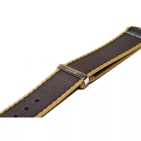 Edelwolle prémium Nato óraszíj, szürke/bézs, 18mm