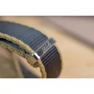 Edelwolle prémium Nato óraszíj, szürke/bézs, 18mm
