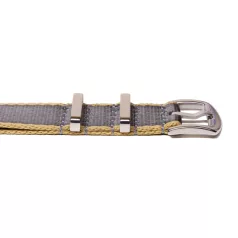 Edelwolle prémium Nato óraszíj, szürke/bézs, 20mm