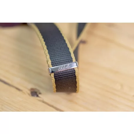 Edelwolle prémium Nato óraszíj, szürke/bézs, 22mm