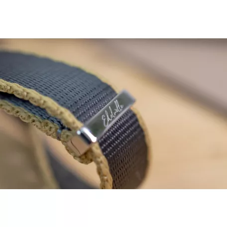 Edelwolle prémium Nato óraszíj, szürke/bézs, 22mm