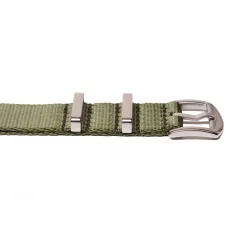 Edelwolle prémium Nato óraszíj, military zöld, 20mm