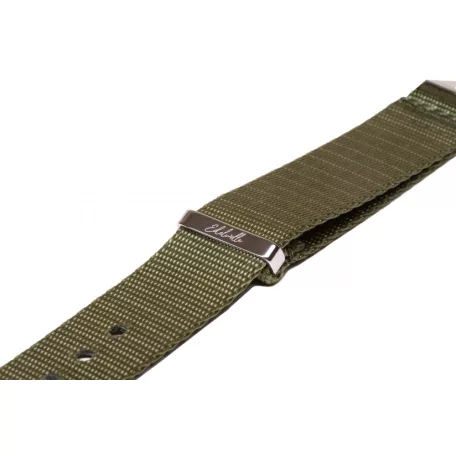 Edelwolle prémium Nato óraszíj, military zöld, 22mm