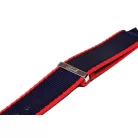 Edelwolle prémium Nato óraszíj, sötétkék/piros, 18mm