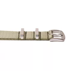 Edelwolle prémium Nato óraszíj, khaki zöld, 20mm
