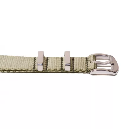 Edelwolle prémium Nato óraszíj, khaki zöld, 22mm