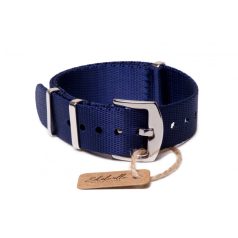Edelwolle prémium Nato óraszíj, kék, 18mm