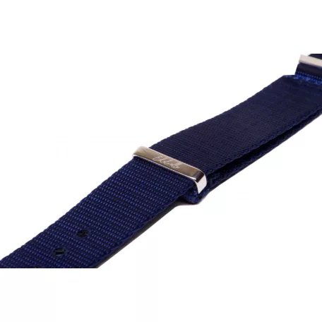 Edelwolle prémium Nato óraszíj, kék, 22mm